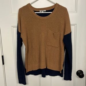 Madewell color block sweater, size S